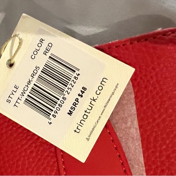 Trina Turk Red Leather Wallet 4”x7.5”NWT - Picture 2 of 5